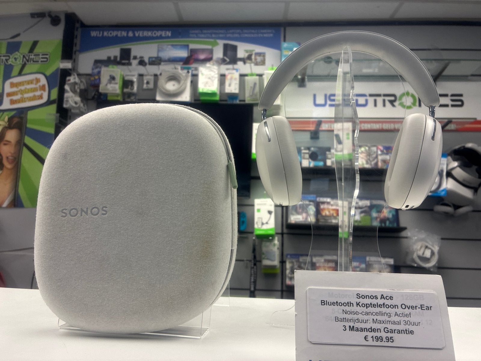Sonos Ace Bluetooth Over-Ear Koptelefoon Wit - Zo goed als n, Overige merken, Ophalen of Verzenden, Zo goed als nieuw, Draadloos