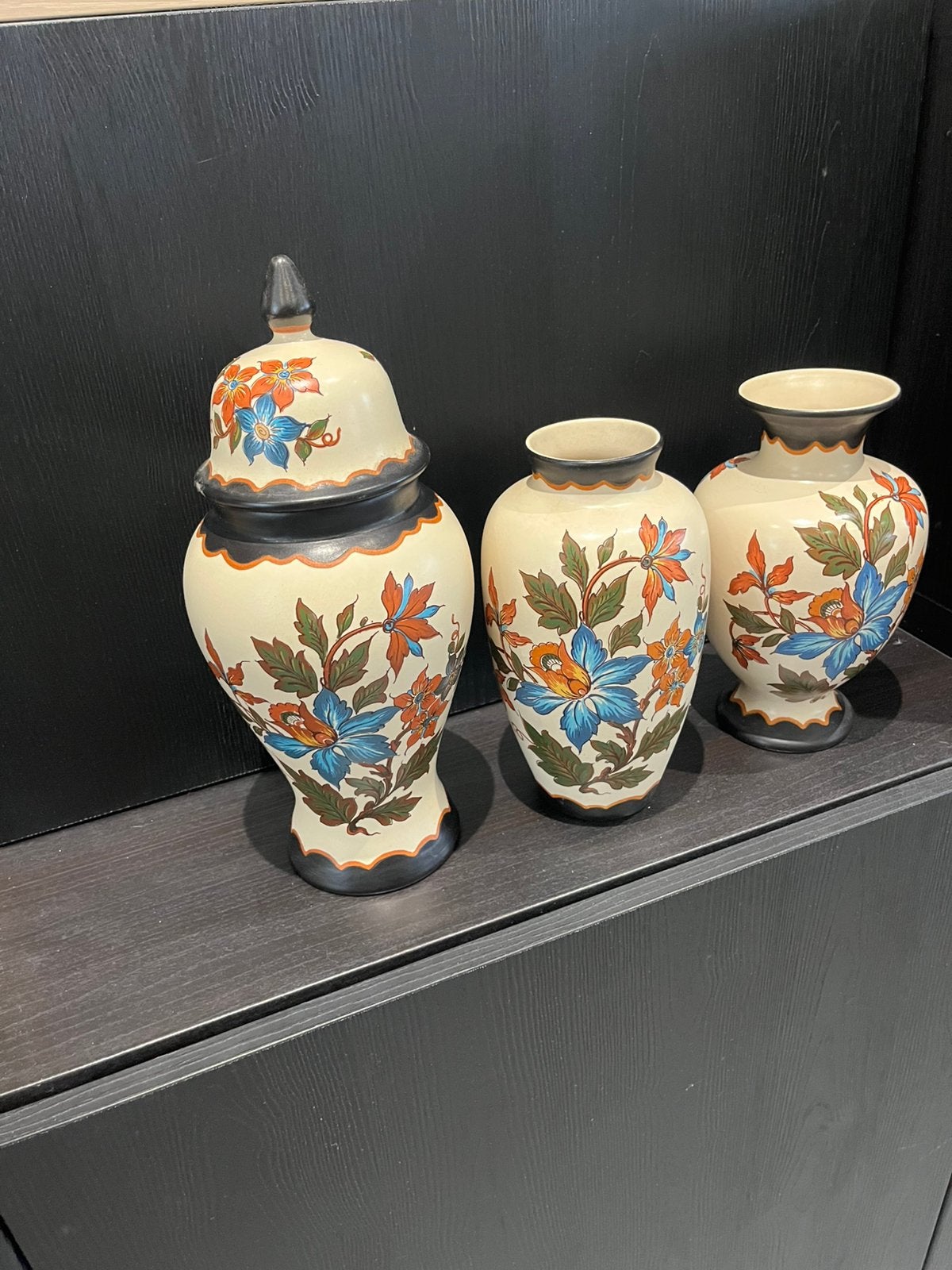 Zuid-holland plateel hanwerk set van 3, Ophalen