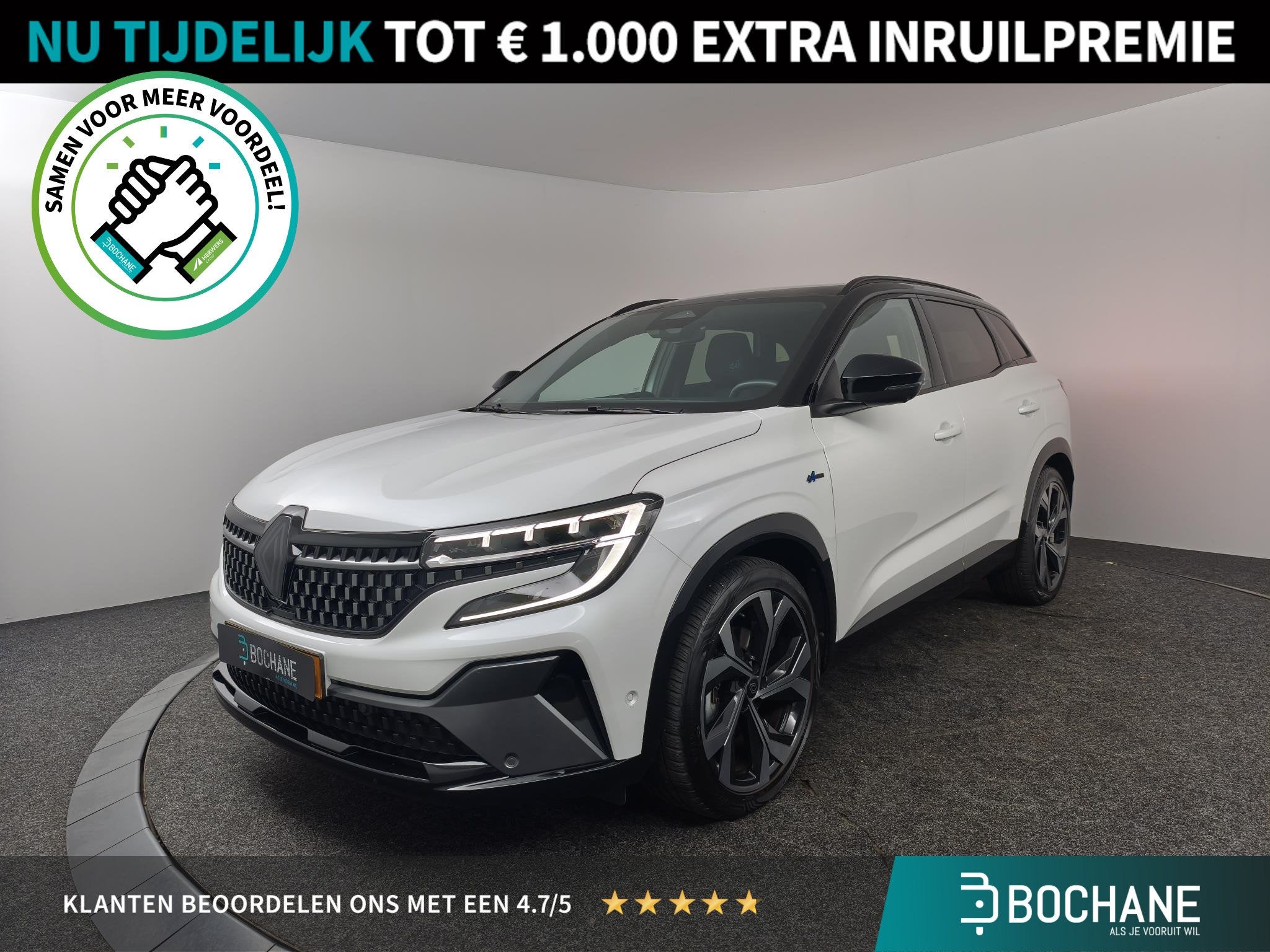 Renault Austral 1.2 E-Tech full hybrid 200 Iconic Esprit Alp, Auto's, Gebruikt, 1199 cc, Wit, Bedrijf