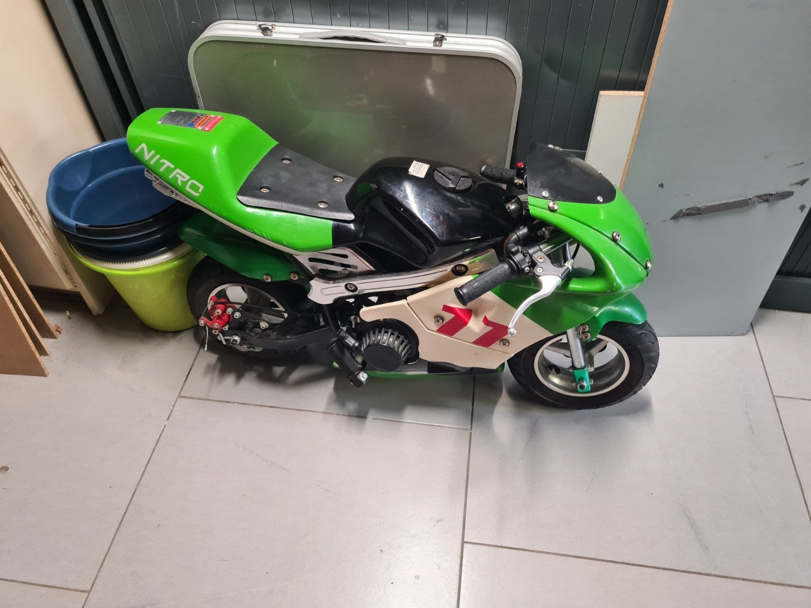 Minibike Nitro - Groen/Zwart, Fietsen en Brommers, Gebruikt, Overige typen, Nitro, Ophalen of Verzenden