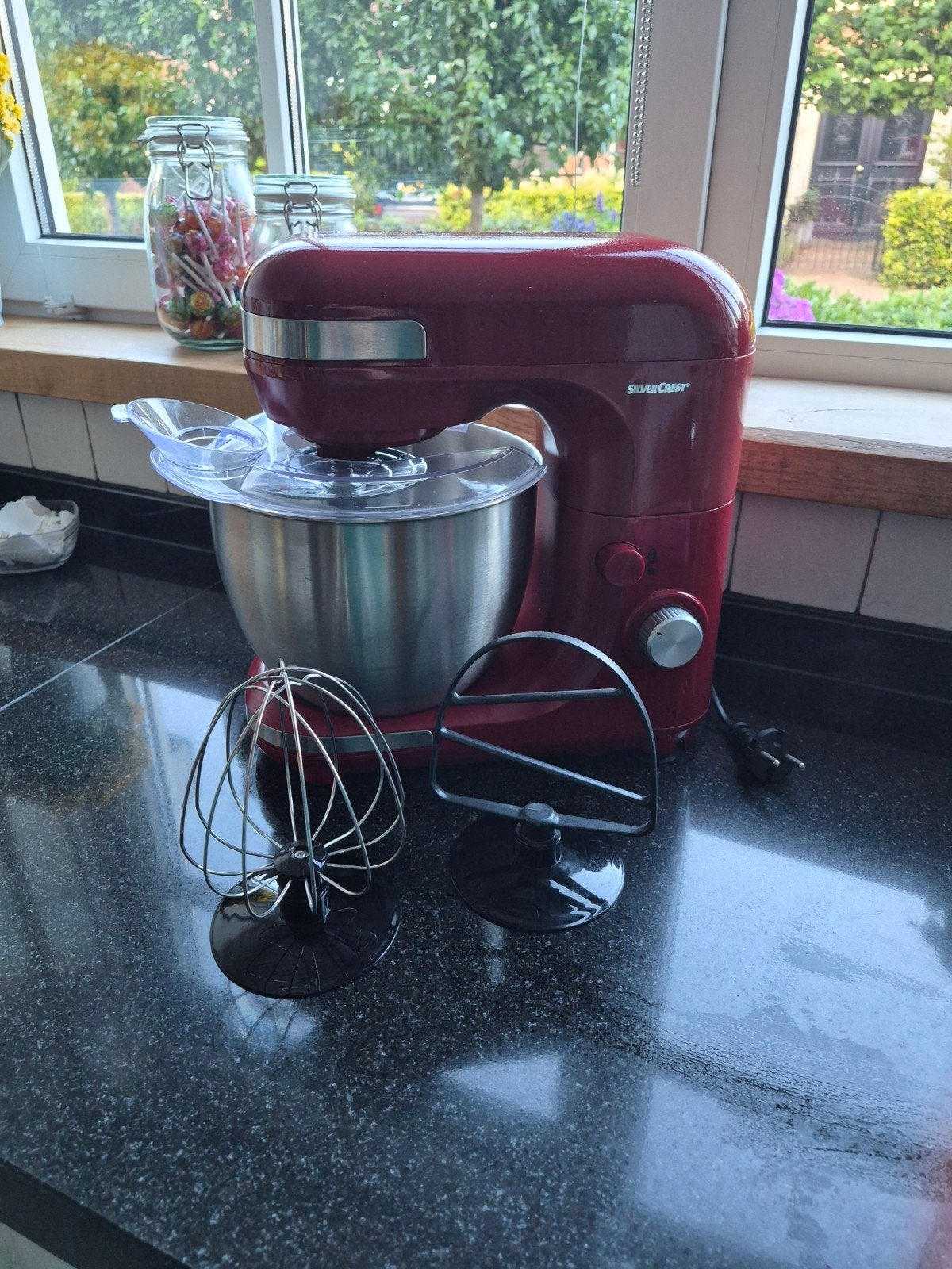 Silvercrest keukenmachine met accessoires, 4 liter of meer, Ophalen, Zo goed als nieuw, 3 snelheden of meer