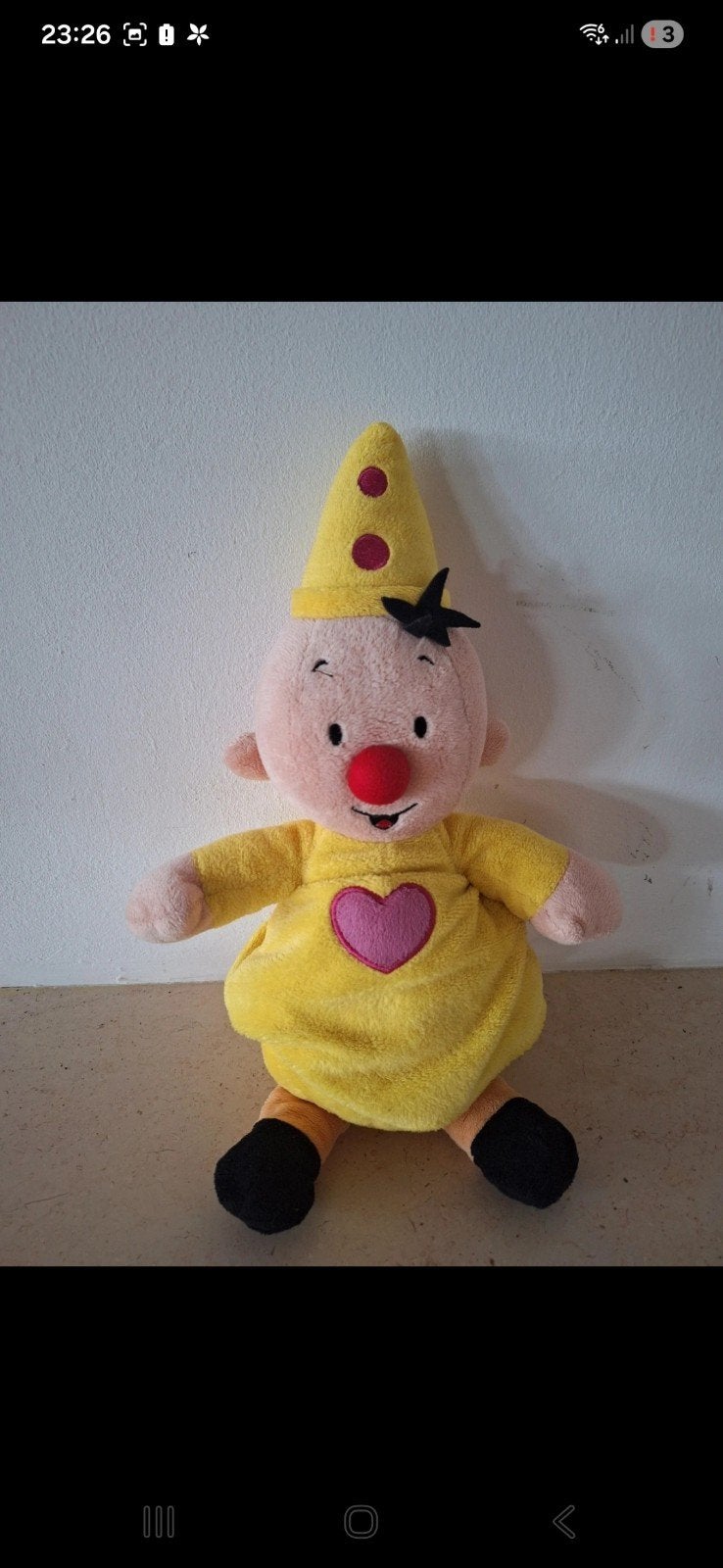 Nijntje knuffel met geel pakje en hartje, Overige merken, Geel, Overige typen, Nijntje