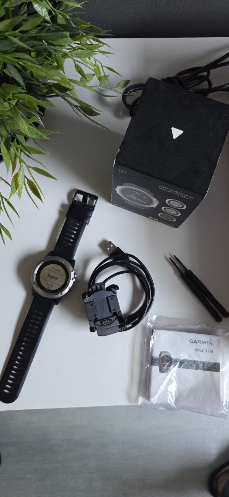 Garmin Fenix 3 HR 51mm Multisport GPS Horloge, Gebruikt, Zwart, Garmin, Ophalen of Verzenden