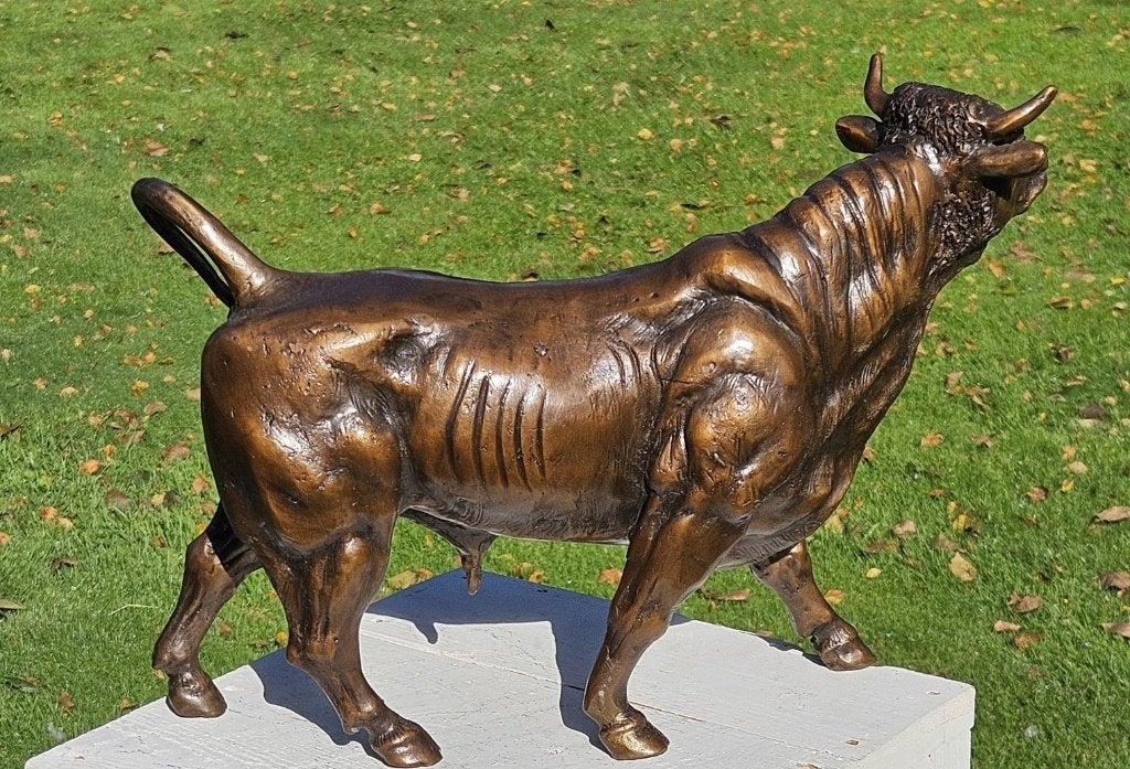STIER / bronzen beeld, Nieuw, Info@huisentuindecoratiemarie.nl, Huis en tuin decoratie marie, Dierenbeeld