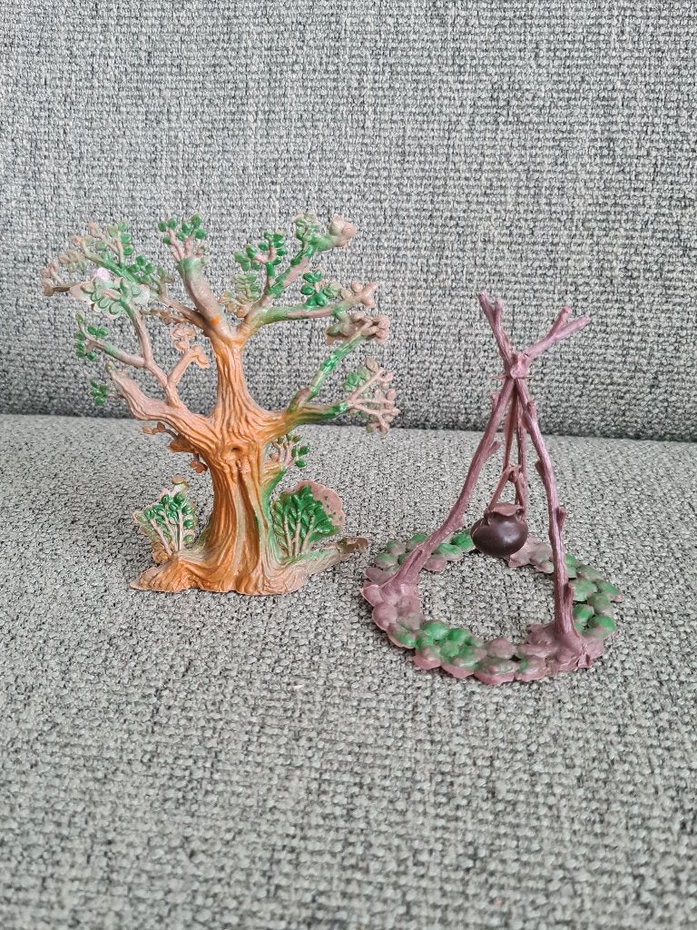 David de kabouter accessoires boom vuurplaats met pan, Verzamelen, Star toys Barcelona, Gebruikt, Ophalen of Verzenden, Nvt