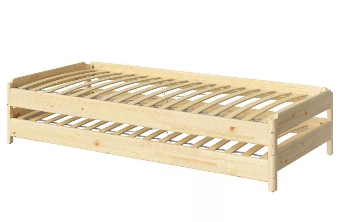 Utaker IKEA opstapelbare bedden met 2 matrassen, Ophalen, 90 cm, Eenpersoons, Wit