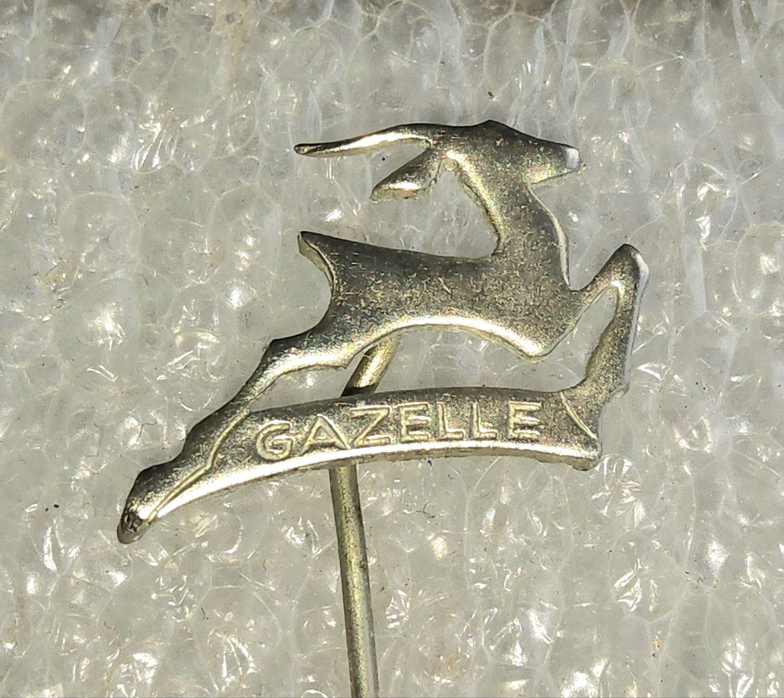 Vintage Gazelle Rijwielen Speldje uit Dieren, Ophalen of Verzenden, Gebruikt, Merk, Speldje of Pin