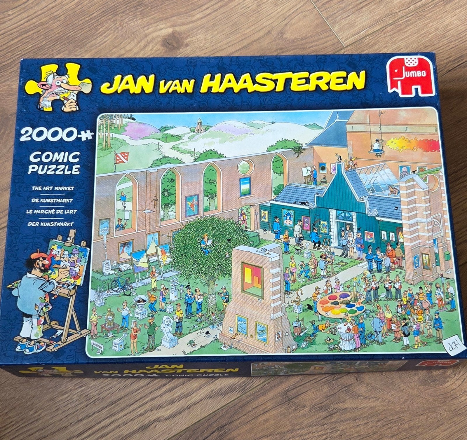 Jan van Haasteren: De Kunstmarkt - 2000 stukjes, Ophalen of Verzenden, Meer dan 1500 stukjes, Zo goed als nieuw, Legpuzzel