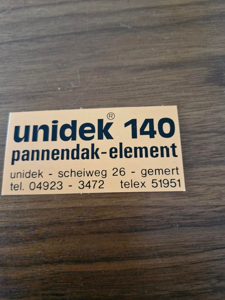 6771 Sticker Unidek 140 pannendak-element, Ophalen of Verzenden