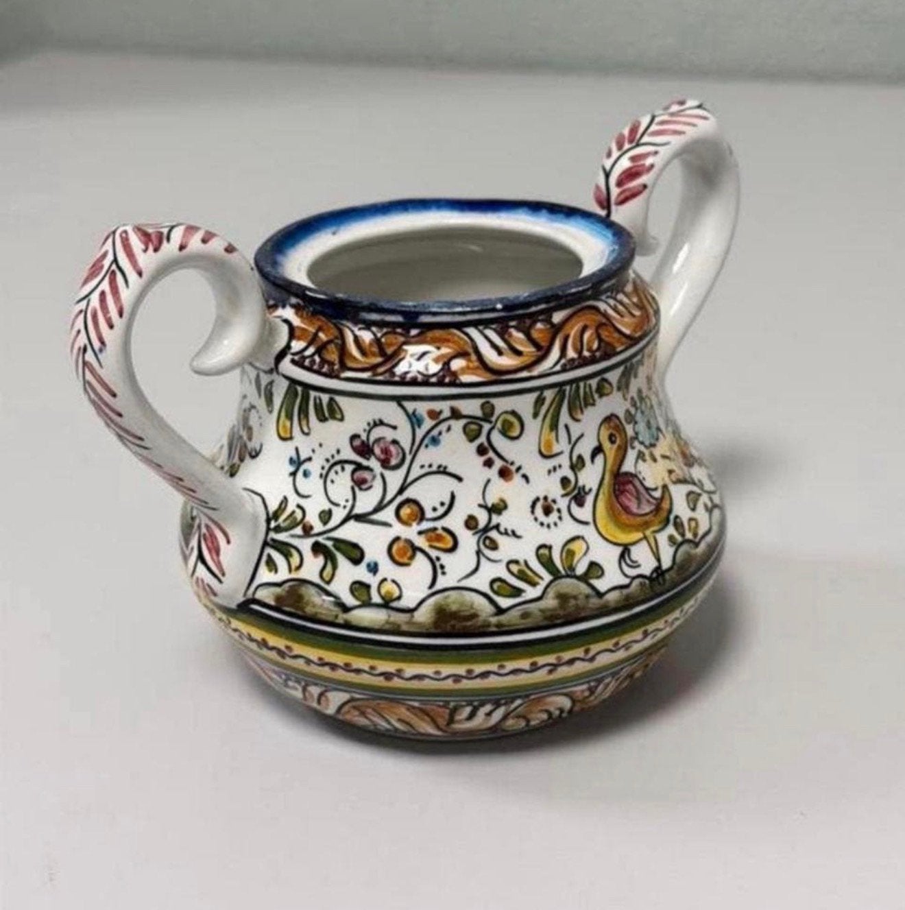 Prachtige Vintage Handgeschilderde Coimbra Suikerpot – 15 cm, Ophalen of Verzenden