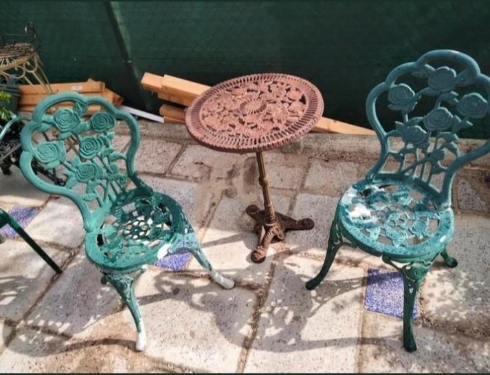 Tuinset, Tuin en Terras, Tuinsets en Loungesets, Overige materialen, Gebruikt, Bijzettafel, Ophalen