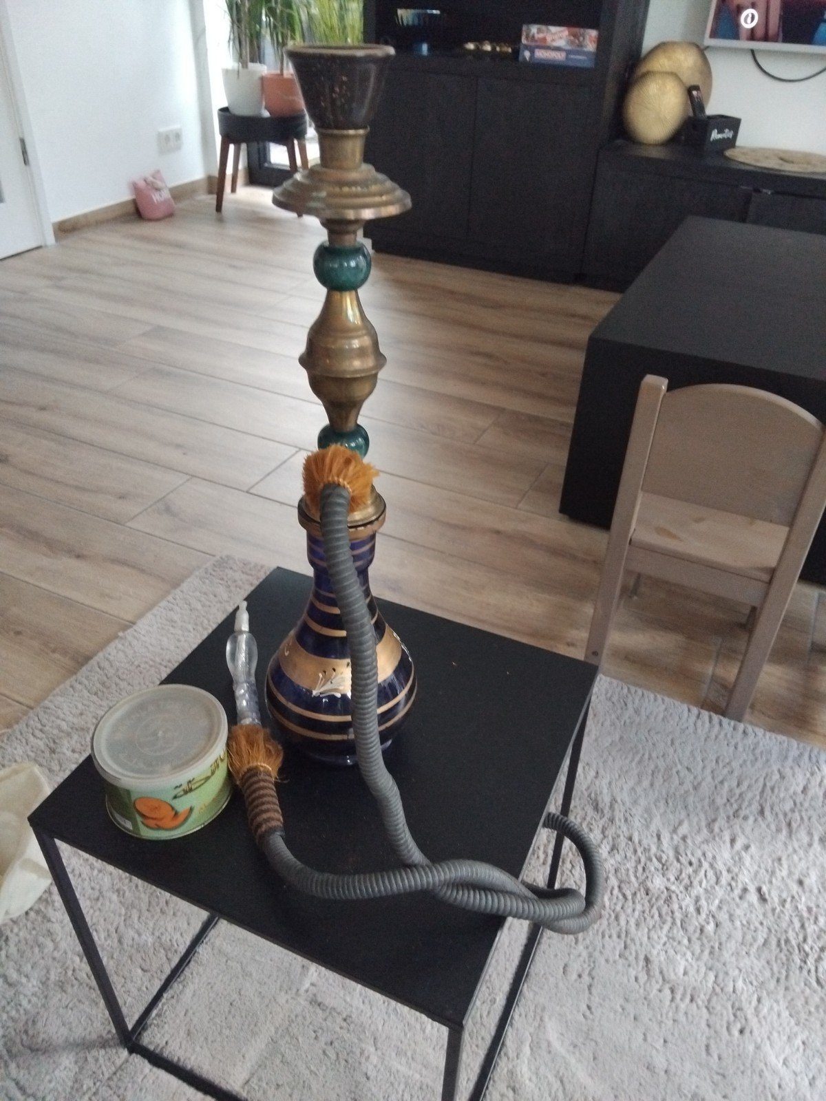 Klassieke waterpijp traditionele waterpijp (shisha) messing, Ophalen of Verzenden