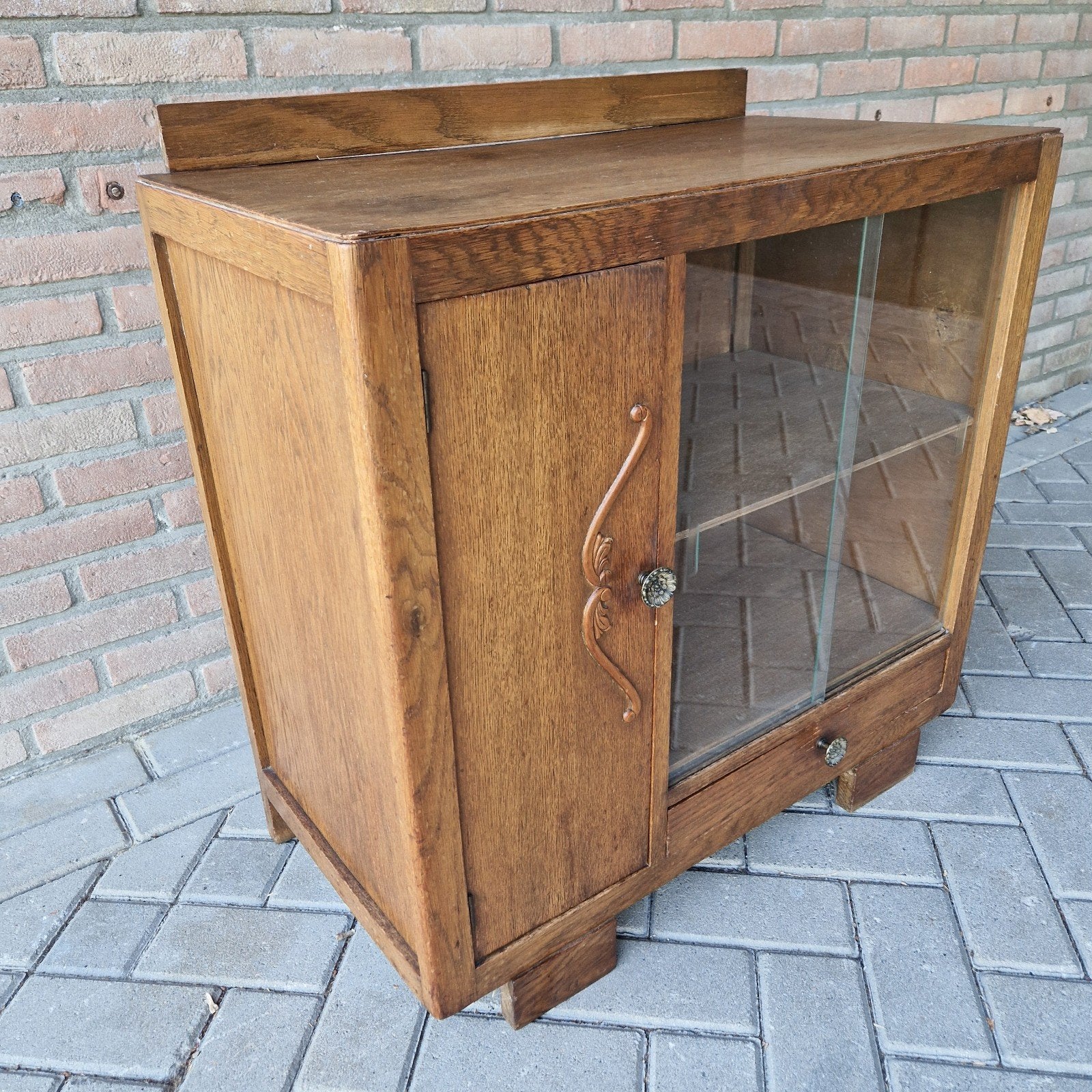 Antiek theekastje vitrine servies kasje wijntafel kast, Kolibrivintagehal@gmail.com, Gebruikt, Met deur(en), Aaldertgeertsstraat 43 Olst