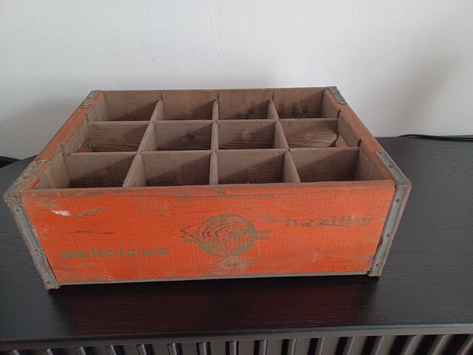 Vintage houten frisdrankkrat - Green spot reclame, Ophalen