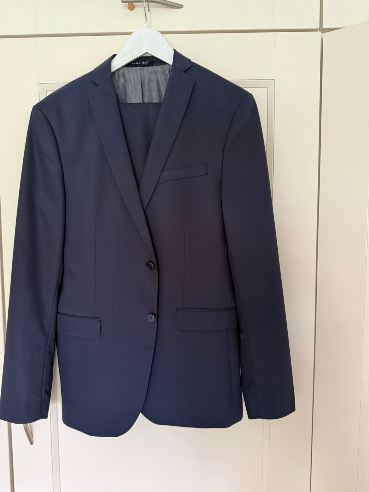 Zara Man Slim fit 2-delig herenpak - Maat 52, Kleding | Heren, Kostuums en Colberts, Ophalen of Verzenden, Zo goed als nieuw, Maat 52/54 (L)