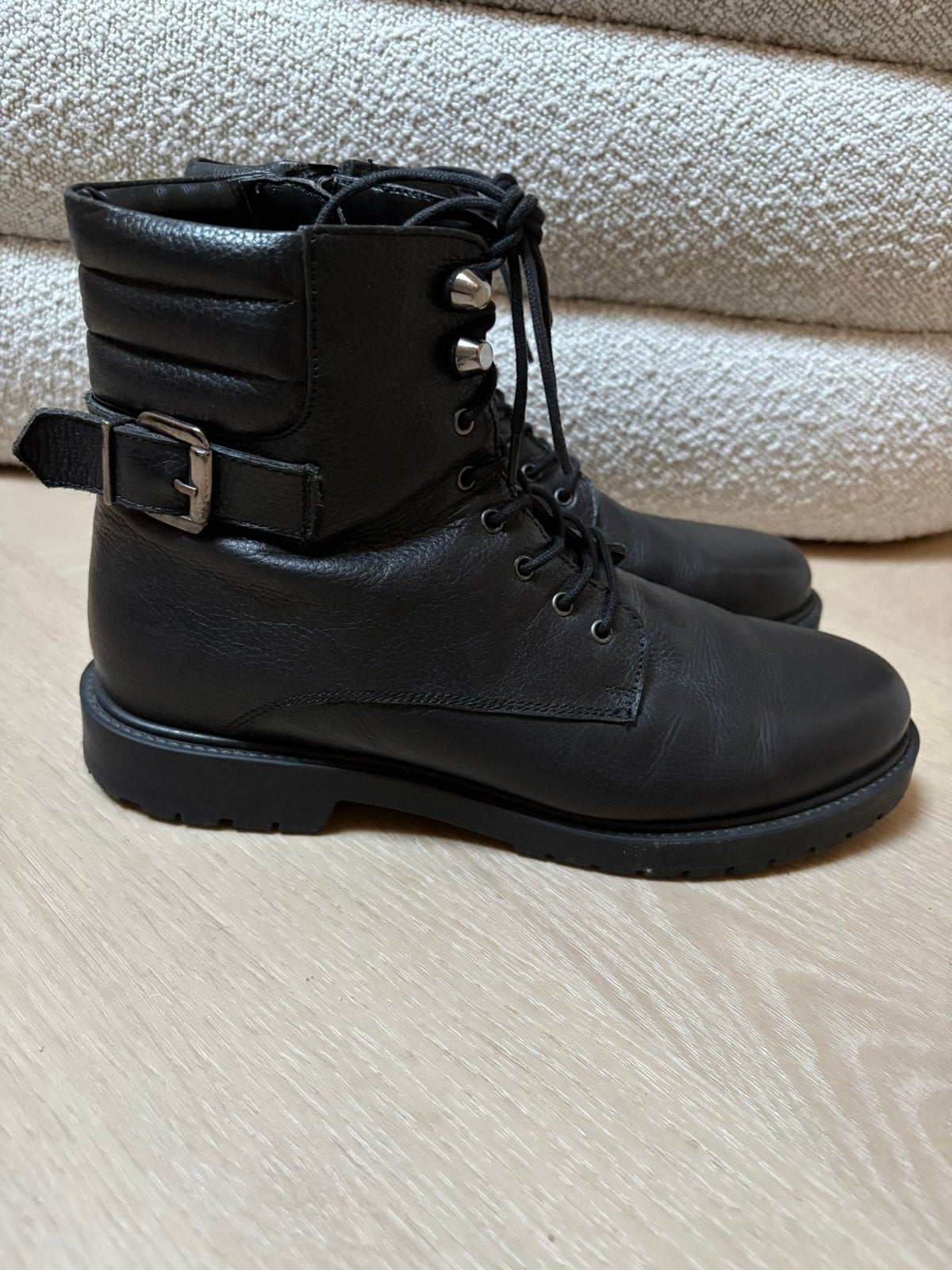 Twoday leren dames boots laarzen zwart leer 40, Zwart, Lage of Enkellaarzen, Ophalen of Verzenden, Zo goed als nieuw