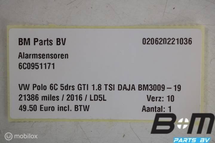 Alarmsensoren VW Polo 6C 5drs GTI 1.8 6C0951171, Gebruikt