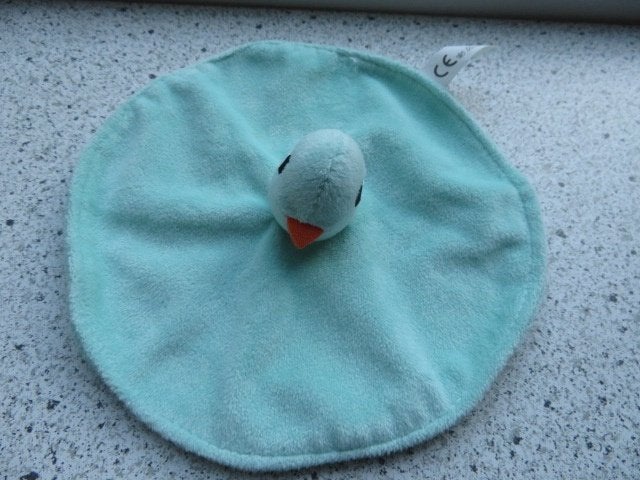Knuffeldoek vogeltje eendje vogel merk Imagebooks mintgroen, Overige typen, Ophalen of Verzenden, Zo goed als nieuw, Met label