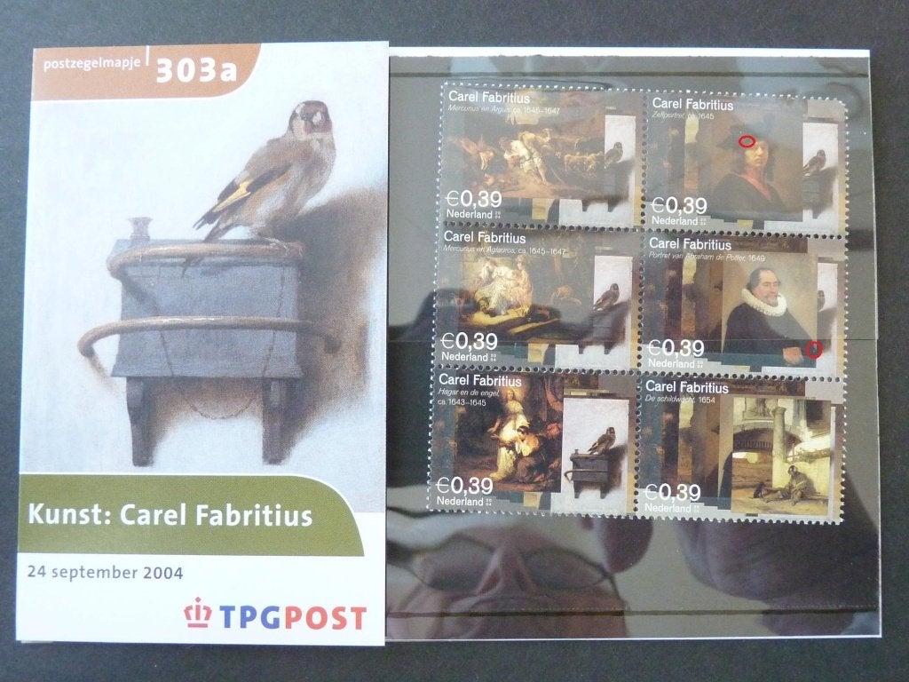 plaatfout 2286 , 2288 , postfris postzegel mapje 303a., Ophalen of Verzenden, Na 1940, Postfris