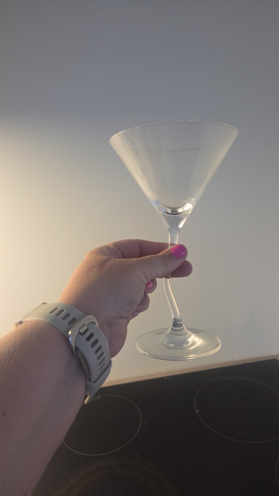 Cocktail glazen, Ophalen of Verzenden, Zo goed als nieuw, Wit, Glas