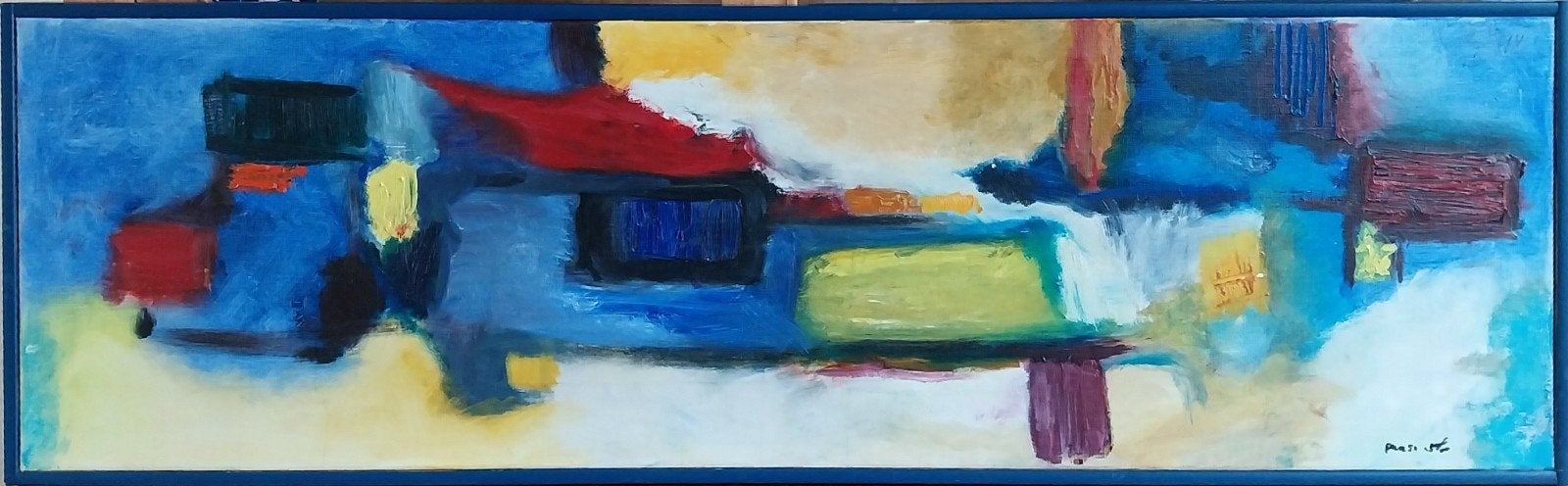 Abstracte kunst: Levendige kleuren op canvas, Ophalen