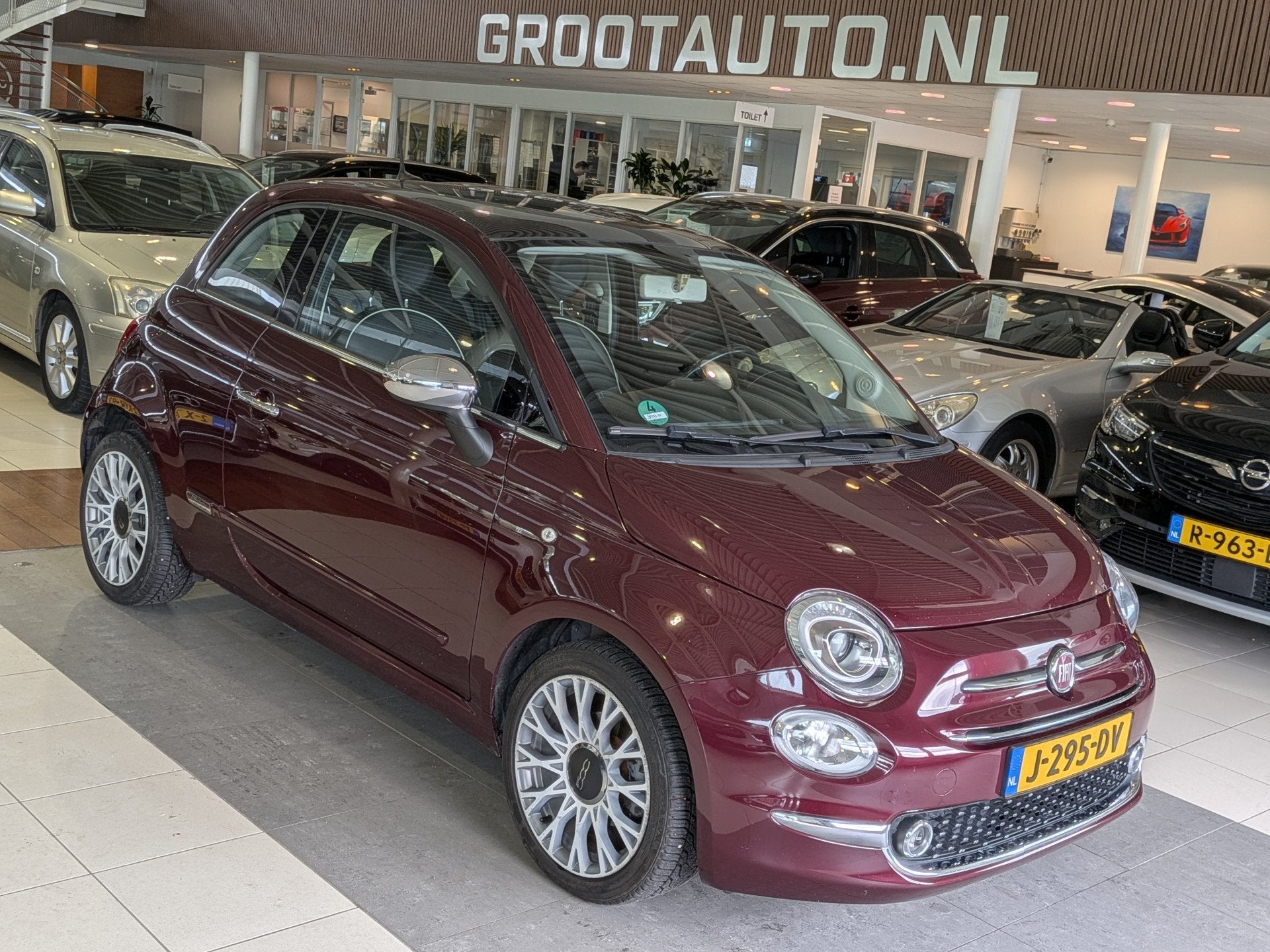 Fiat 500 1.2 Lounge Panoramadak, Airco, Cruise Control, Stuu, Auto's, Voorwielaandrijving, Gebruikt, 4 cilinders, 4 stoelen