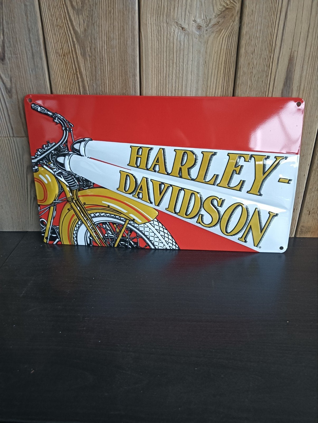 Metalen reclame bord van Harley Davidson, Ophalen, Reclamebord