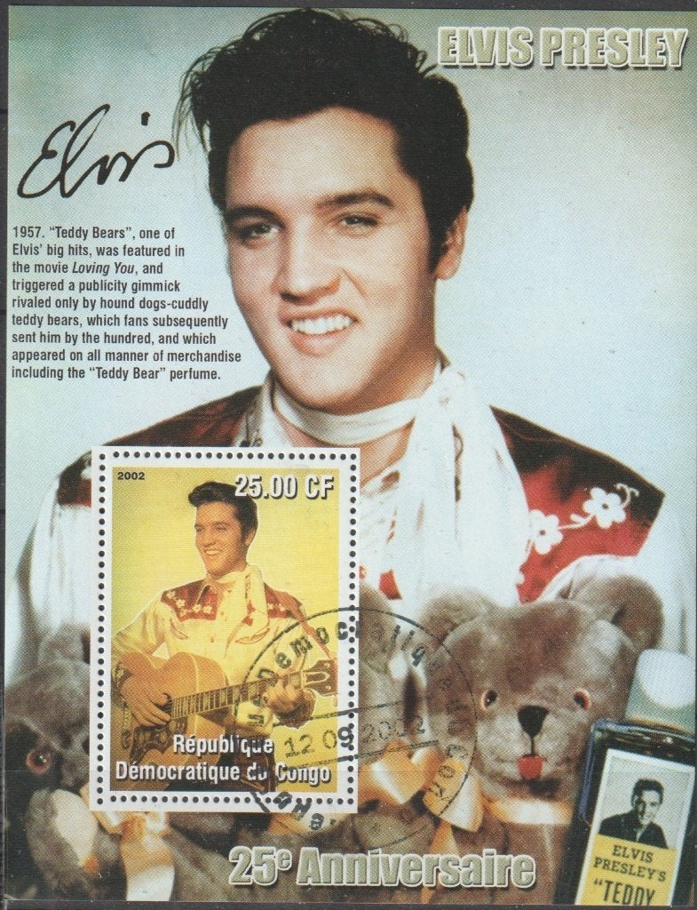 ELVIS PRESLEY = THE KING = mooi bl. v DU CONGO-715, Verzenden, Gestempeld, Overige thema's