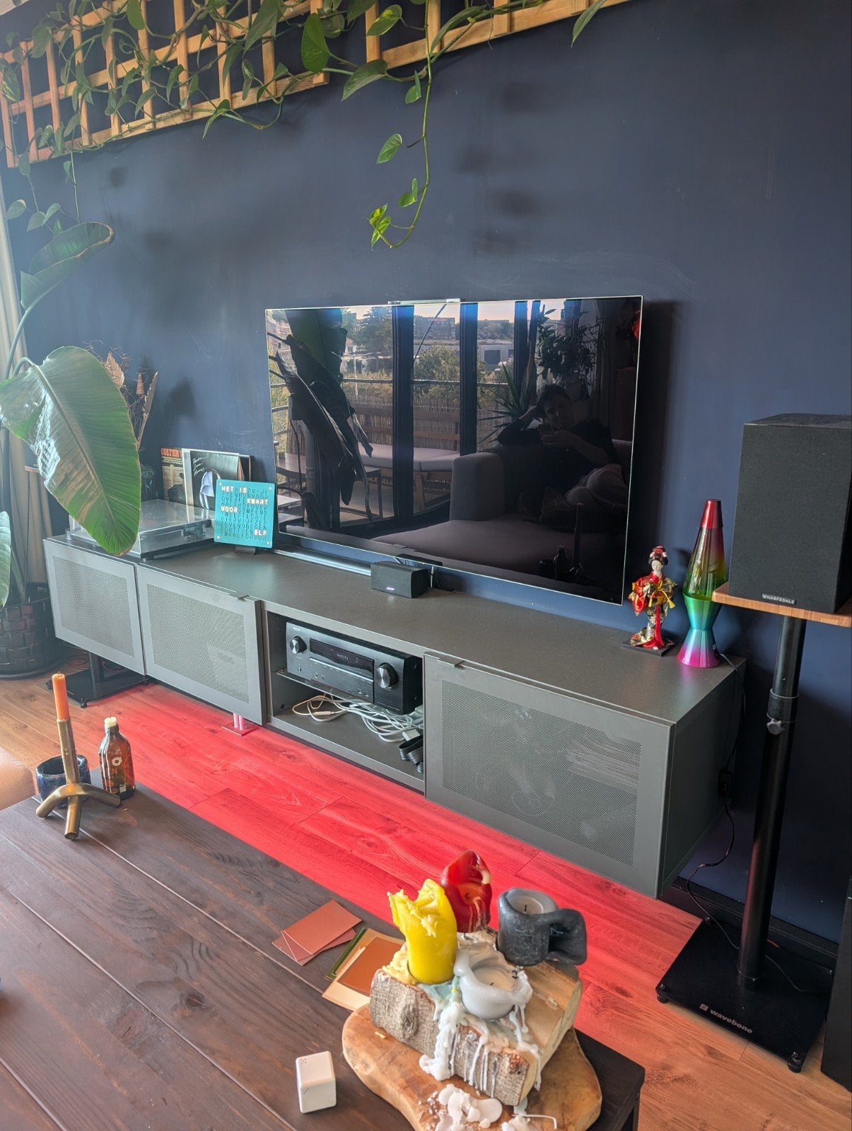 Ikea Besta TV-meubel - Modern en Functioneel Grijs, Ophalen, Zo goed als nieuw, 200 cm of meer, Minder dan 100 cm