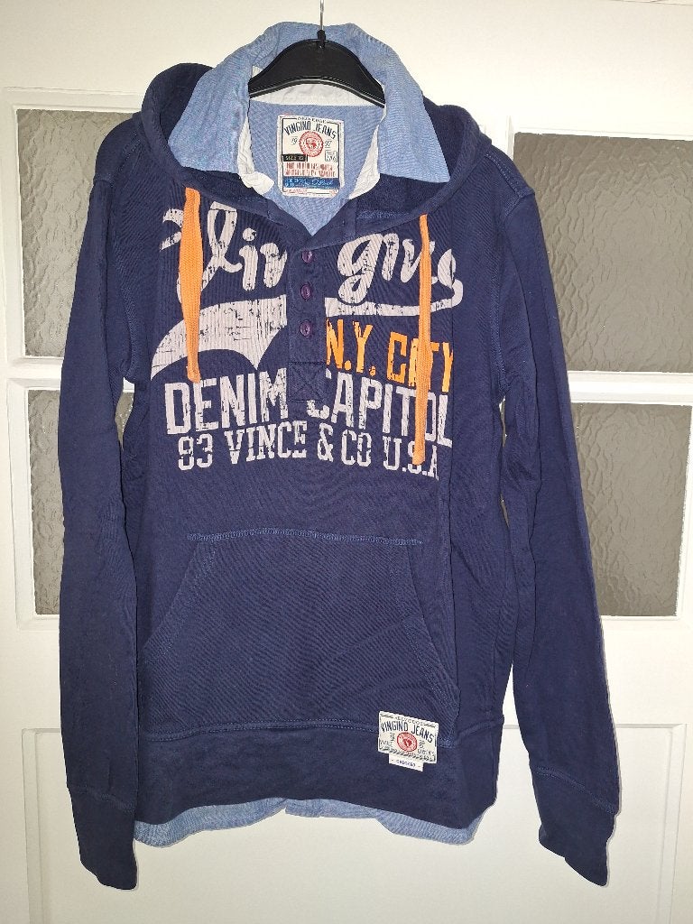 blauwe Vingino hoody 16 jaar/176, Kinderen en Baby's, Ophalen of Verzenden, Gebruikt, Jongen, Trui of Vest