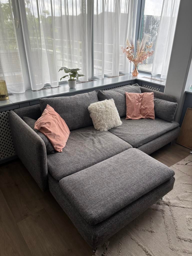 Ikea SÖDERHAMN 2-zitsbank met chaise longue, Ophalen, 150 tot 200 cm, Tweepersoons, Zo goed als nieuw