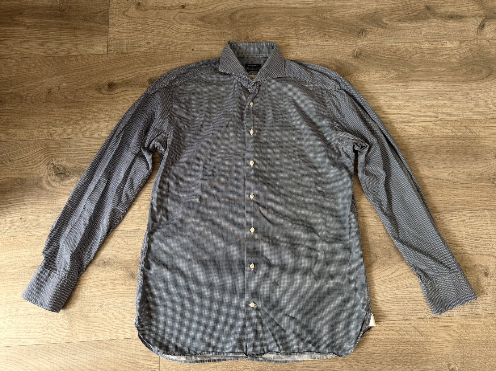 Suitsupply overhemd mt. 42 blauw wit, Ophalen of Verzenden, Zo goed als nieuw, Blauw, Halswijdte 41/42 (L)
