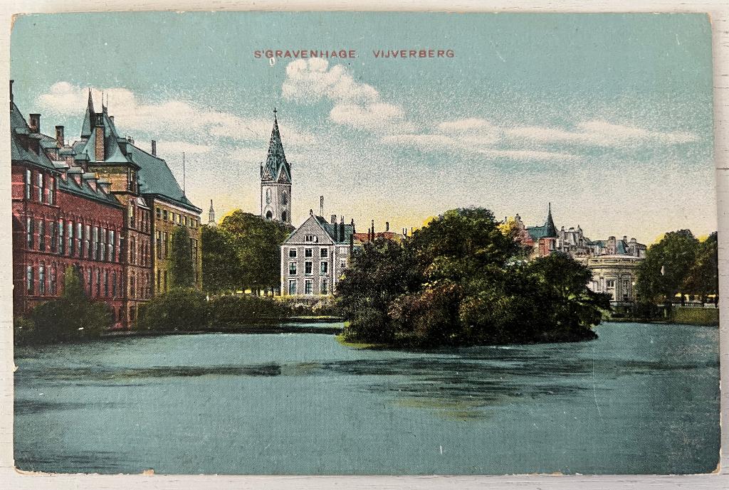 Oude Ansichtkaart - 's Gravenhage - Vijverberg, Ophalen of Verzenden, Voor 1920, Gelopen, Zuid-Holland
