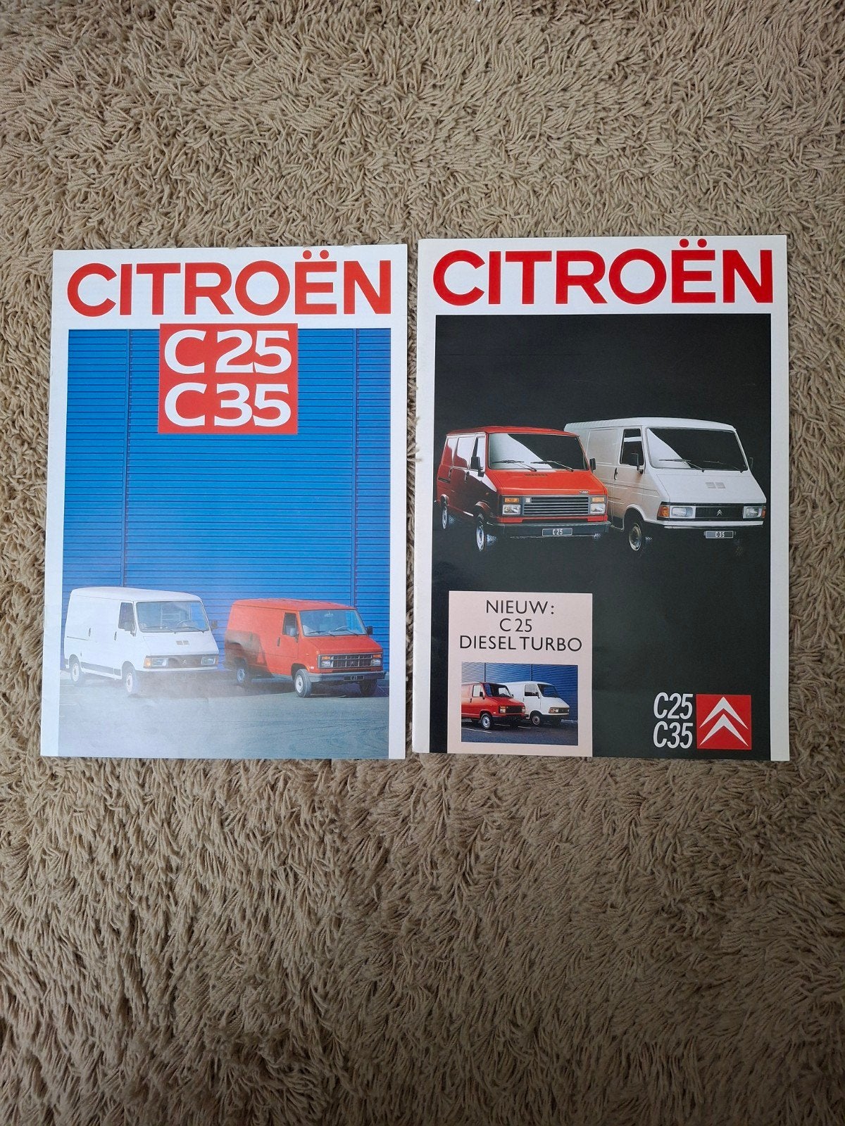 2x autofolder Citroen C25/C35, Boeken, Verzenden, Zo goed als nieuw, Citroën