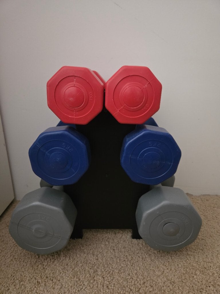 Gewichten set dumbells, Ophalen, Gebruikt, Buik, Dumbbell