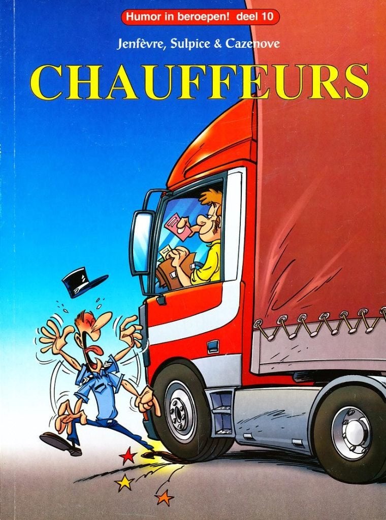 Chauffeurs - Humor in beroepen dl10 - Henri Jenfèvre Sulpice, Gelezen, Eén stripboek, Ophalen of Verzenden, Henri Jenfèvre Sulpice & Cazenove