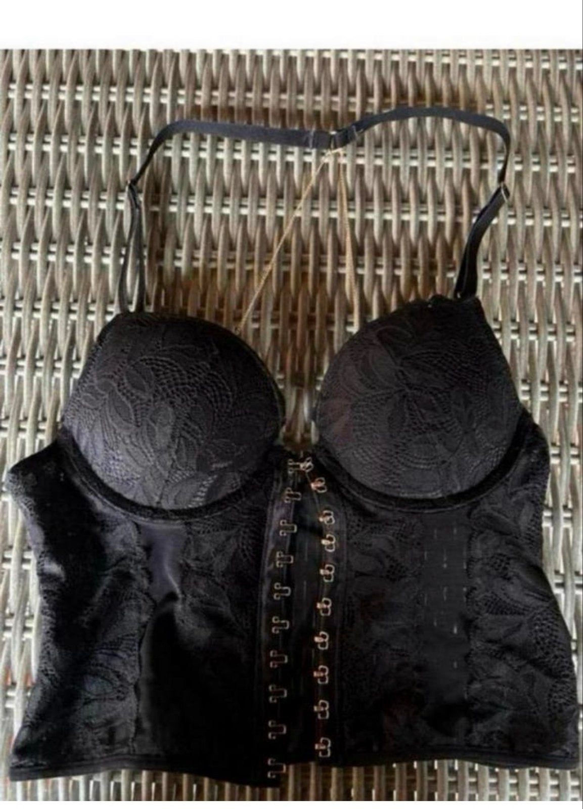 Zwart Korset Lingerie Top Push-up 70A, Ophalen of Verzenden, Zwart, Body of Korset