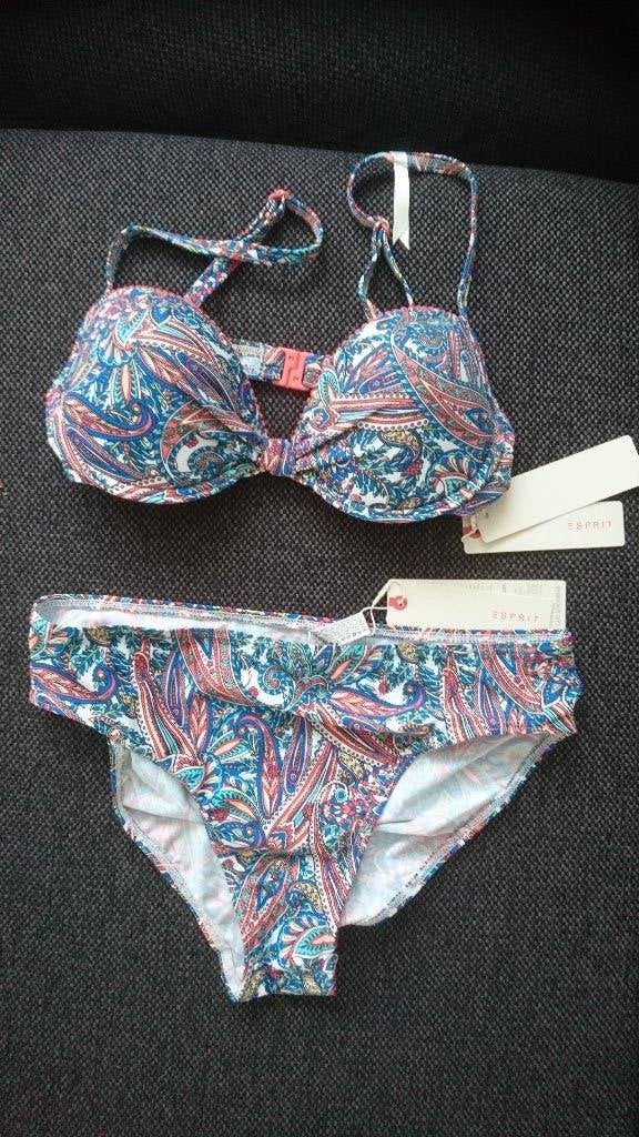 Nieuwe Bikini Esprit Nieuw Maat 38 36 / 70C 70 C Padded bra, Blauw, Nieuw, Ophalen of Verzenden, ESPRIT.