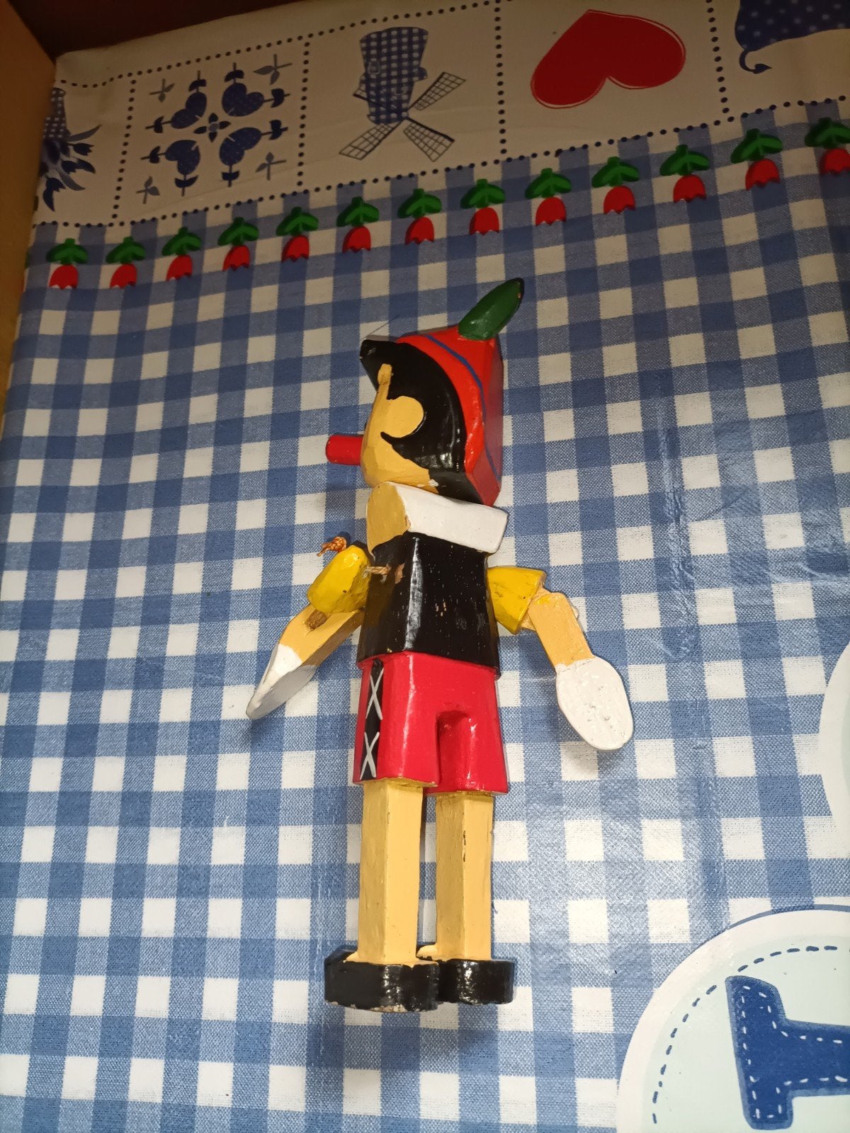 Vintage houten Pinokkio pop Pinocchio met beweegbare armen, Antiek en Kunst, Ophalen of Verzenden