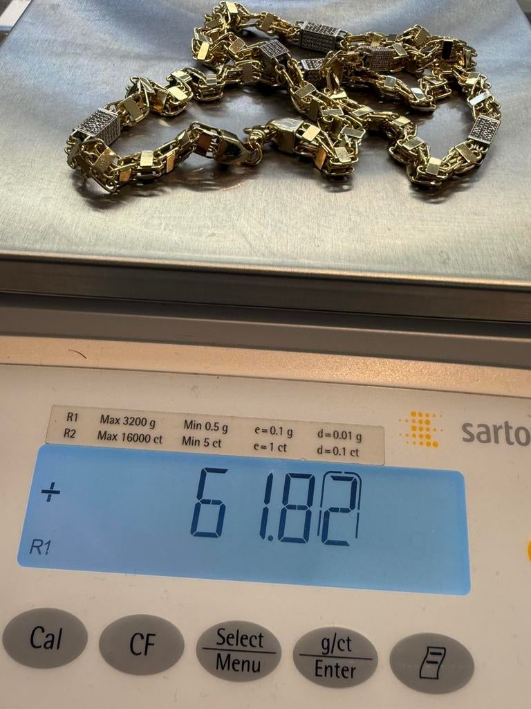 Prachtige 14 karaats gouden magnum ketting, Sieraden, Tassen en Uiterlijk, Kettingen, Ophalen of Verzenden, Goud