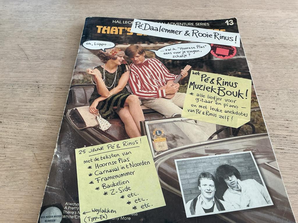 Pé Daalemmer & Rooie Rinus Muziekboek - 25 Jaar Jubileum, Ophalen of Verzenden, Gebruikt