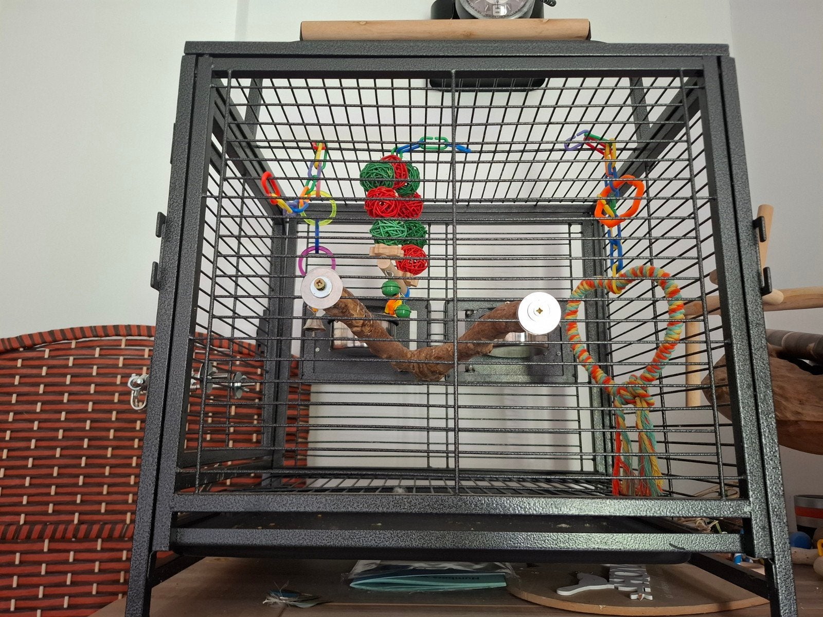 Reiskooi slaapkooi papegaai vogels, Ophalen, Gebruikt, Metaal, Vogelkooi
