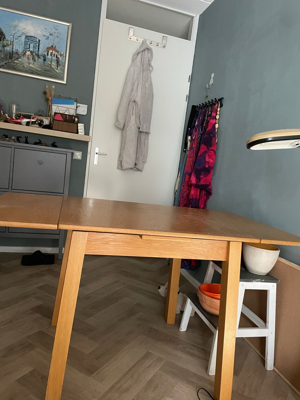 Ikea Uitschuifbare eettafel 80x80, Huis en Inrichting, Ophalen, Gebruikt, 100 tot 150 cm, 50 tot 100 cm
