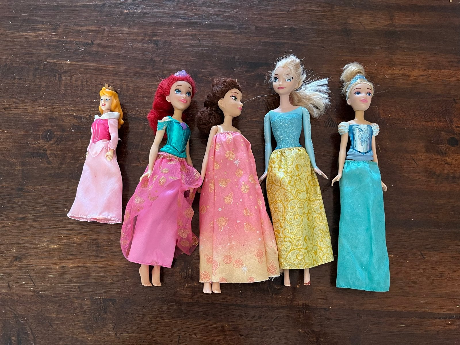 Disney Prinsessen Poppen Set - Barbie formaat, Ophalen of Verzenden, Gebruikt, Barbie