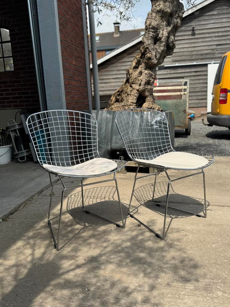 Chroom eetkamerstoelen, Huis en Inrichting, Stoelen, Ophalen, Overige materialen, Twee, Overige kleuren