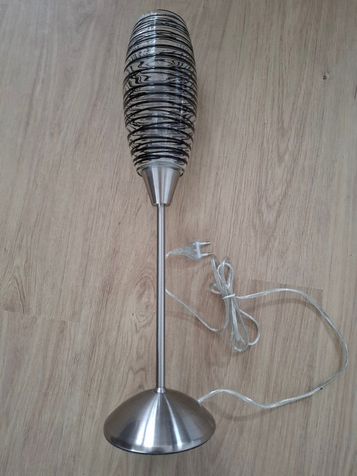 Mooie Glazen Tafellamp, 60 cm hoog!, Dimbaar, 60 cm, Ophalen of Verzenden, Schemerlamp