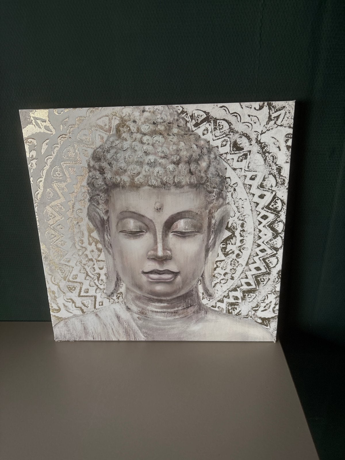 Boeddha schilderij op doek - Rustgevende wanddecoratie 30*30, Antiek en Kunst, Kunst | Schilderijen | Klassiek, Overige stijlen