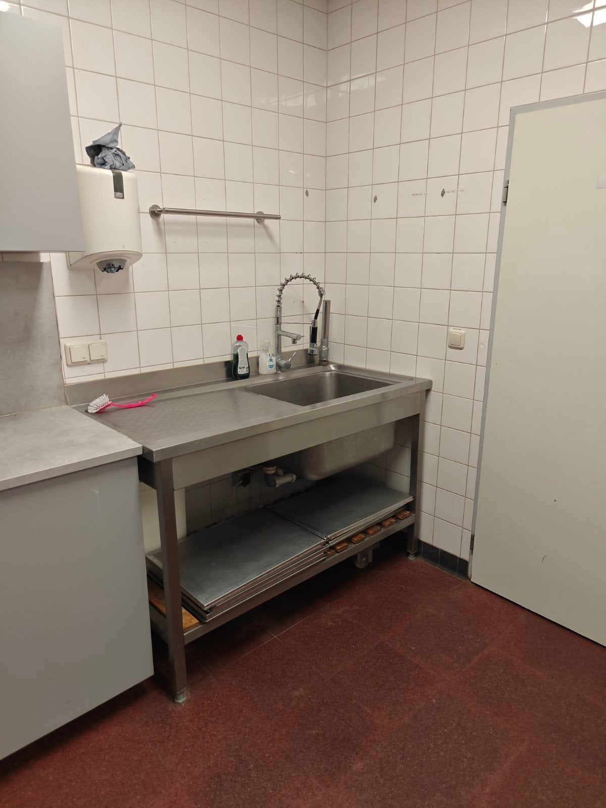 RVS Spoelbak met Werkblad - Professionele Keuken, Ophalen, Gebruikt, RVS Meubilair