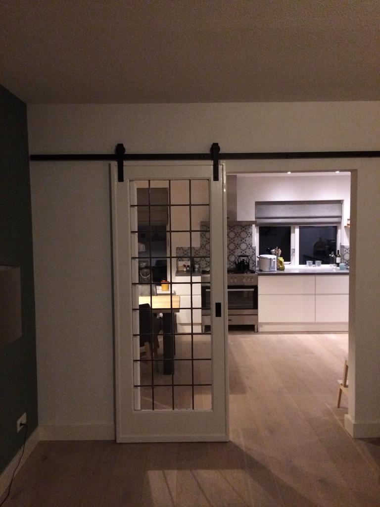 2 Deuren met ophangsysteem, Ophalen, Zo goed als nieuw, Binnendeur, 200 tot 215 cm
