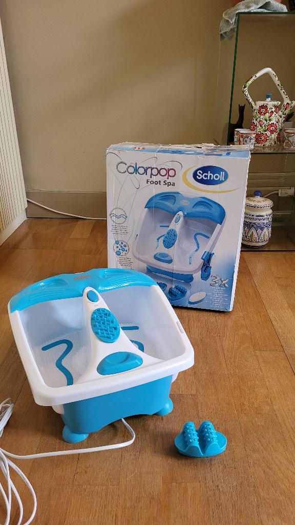 Foot Spa voetenbad ~ Scholl Colour-Pop Blauw, Ophalen, Zo goed als nieuw, Hand- en Voetverzorging
